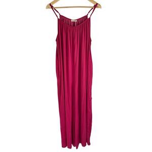 Kori‎ Women’s Size XL Pink Flowy Wide Leg Jumpsuit